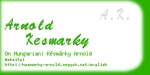 arnold kesmarky business card